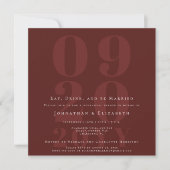 Invitation Dîner de répétition minimaliste rouge (Devant)