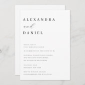 Invitation Dîner de répétition minimaliste simple (Devant / Derrière)