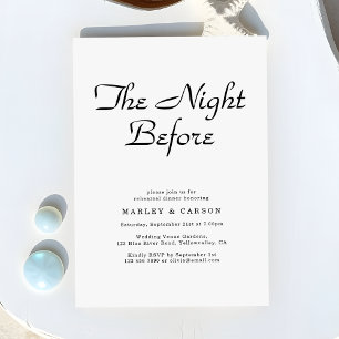 Invitation Dîner de répétition minimaliste simple pour Mariag