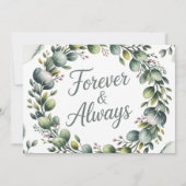 Invitation Dîner de répétition Mint Green & Sage Eucalyptus (Dos)