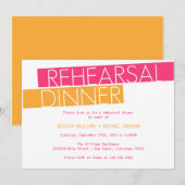 Invitation Dîner de répétition moderne (Devant / Derrière)
