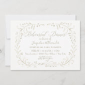 Invitation Dîner de répétition Moderne Aquarelle simple Wreat (Devant)