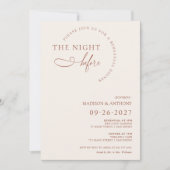 Invitation Dîner de répétition moderne Boho Terracotta Script (Devant)