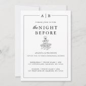 Invitation Dîner de répétition moderne et élégant (Devant)