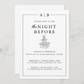 Invitation Dîner de répétition moderne et élégant (Devant / Derrière)