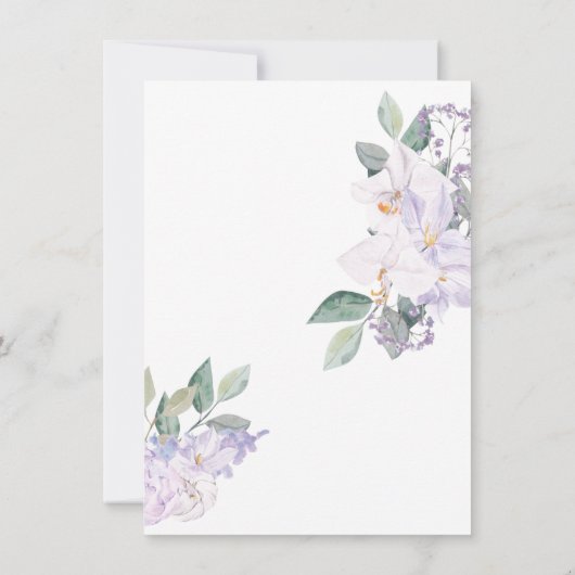 Invitation Dîner de répétition moderne et élégant avec orchid (Dos)