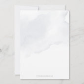 Invitation Dîner de répétition moderne et élégant, bleu outre (Dos)