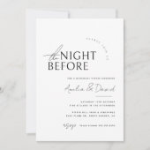 Invitation Dîner De Répétition Moderne La Nuit Avant (Devant)