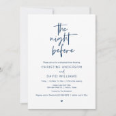 Invitation Dîner de répétition moderne, La nuit avant Invitat (Devant)