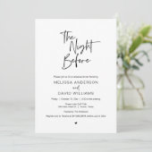 Invitation Dîner de répétition moderne, La veille (Debout devant)