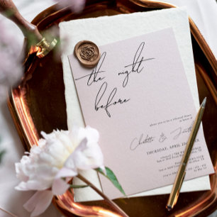 Invitation Dîner de répétition moderne noir et blanc