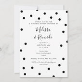 Invitation Dîner de répétition moderne noir et blanc (Devant)