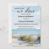 Invitation Dîner de répétition moderne plage et dunes (Devant)