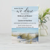 Invitation Dîner de répétition moderne plage et dunes (Debout devant)