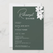 Invitation Dîner de répétition moderne simple vert Magnolia (Devant)