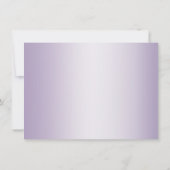 Invitation Dîner de répétition | Monogramme Lilac Shimmer Str (Dos)