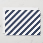 Invitation Dîner de répétition nautique Bleu et blanc de la m (Dos)