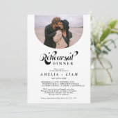 Invitation Dîner de répétition noir blanc (Debout devant)