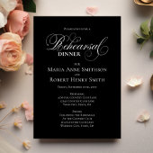 Invitation Dîner de répétition noir et blanc