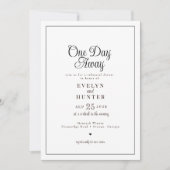 Invitation Dîner de répétition noir et blanc élégant (Devant)