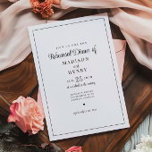 Invitation Dîner de répétition noir et blanc élégant