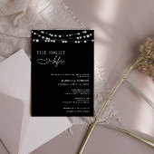 Invitation Dîner de répétition noir rustique