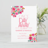 Invitation Dîner de répétition noire colorée Fiesta (Debout devant)