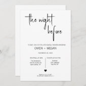 Invitation Dîner De Répétition, Nuit Avant (Devant / Derrière)