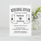 Invitation Dîner de répétition occidentale Boots Mariage Cowb (Debout devant)