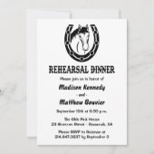 Invitation Dîner de répétition occidentale Cheval Rustique Ma (Devant)