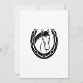 Invitation Dîner de répétition occidentale Cheval Rustique Ma (Dos)