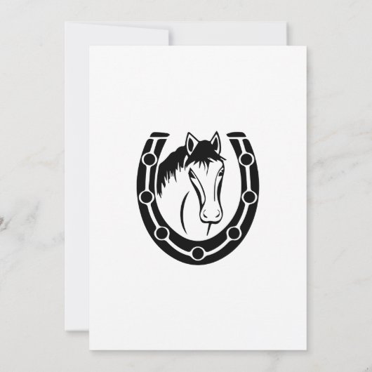 Invitation Dîner de répétition occidentale Cheval Rustique Ma (Dos)