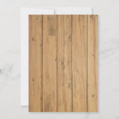 Invitation Dîner de répétition occidentale Cheval Wood Mariag (Dos)