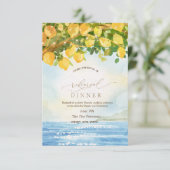 Invitation Dîner de répétition Océan de citrons aquarelle (Debout devant)