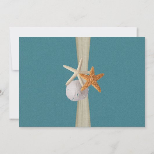 Invitation Dîner de répétition Ocean et Burlap Look (Dos)