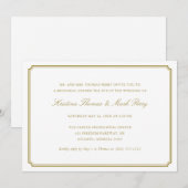 Invitation Dîner de répétition officiel du Mariage d'or (Devant / Derrière)