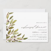 Invitation Dîner de répétition Olives modernes et verdure (Devant)