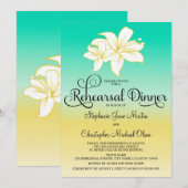 Invitation Dîner de répétition Ombre couleur sable & mer Hibi (Devant / Derrière)