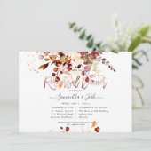 Invitation Dîner de répétition Orange Eucalyptus (Debout devant)