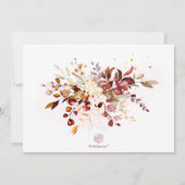 Invitation Dîner de répétition Orange Eucalyptus (Dos)