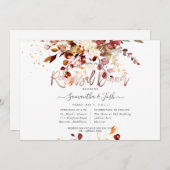 Invitation Dîner de répétition Orange Eucalyptus (Devant / Derrière)