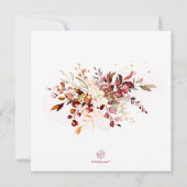 Invitation Dîner de répétition Orange Eucalyptus (Dos)