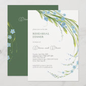 Invitation Dîner De Répétition Oubliez-Moi-Pas (Devant / Derrière)