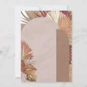 Invitation Dîner de répétition Pampas Grass Boho (Dos)