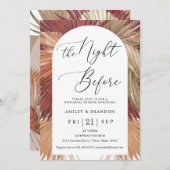 Invitation Dîner de répétition Pampas Grass Boho (Devant / Derrière)