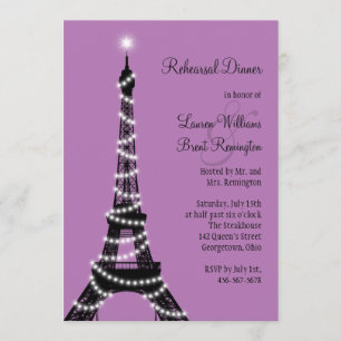 Invitation Dîner de répétition Paris Twinkles