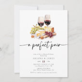 Invitation Dîner de répétition Perfect Pair Wine Cheese (Devant)