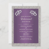 Invitation Dîner de répétition Phlox, Sparkly Silver Rings (Devant)