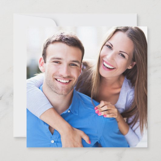 Invitation Dîner de répétition photo Blue Hydrangea (Dos)
