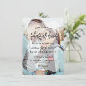 Invitation Dîner de répétition photo fanée en gros (Debout devant)